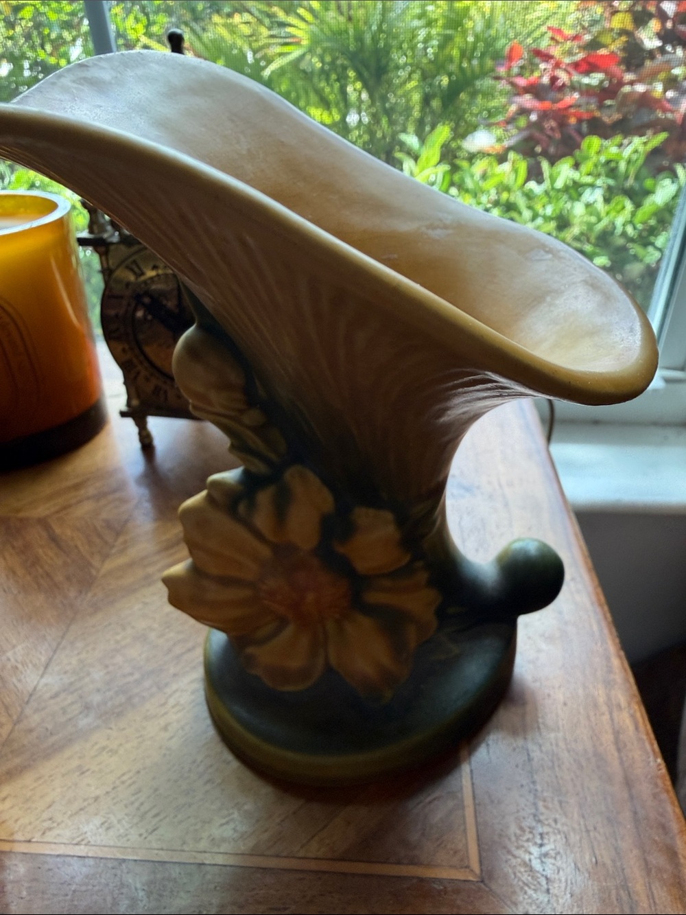 Roseville “Peony” vase